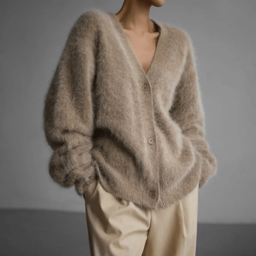 Women's Fine Knit Cardigan Sweater - Fashinoza