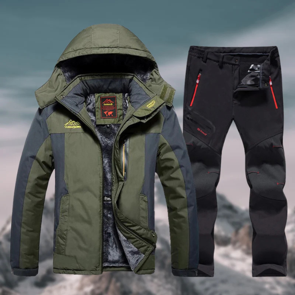 Men's Waterproof Ski Jacket Pants Set