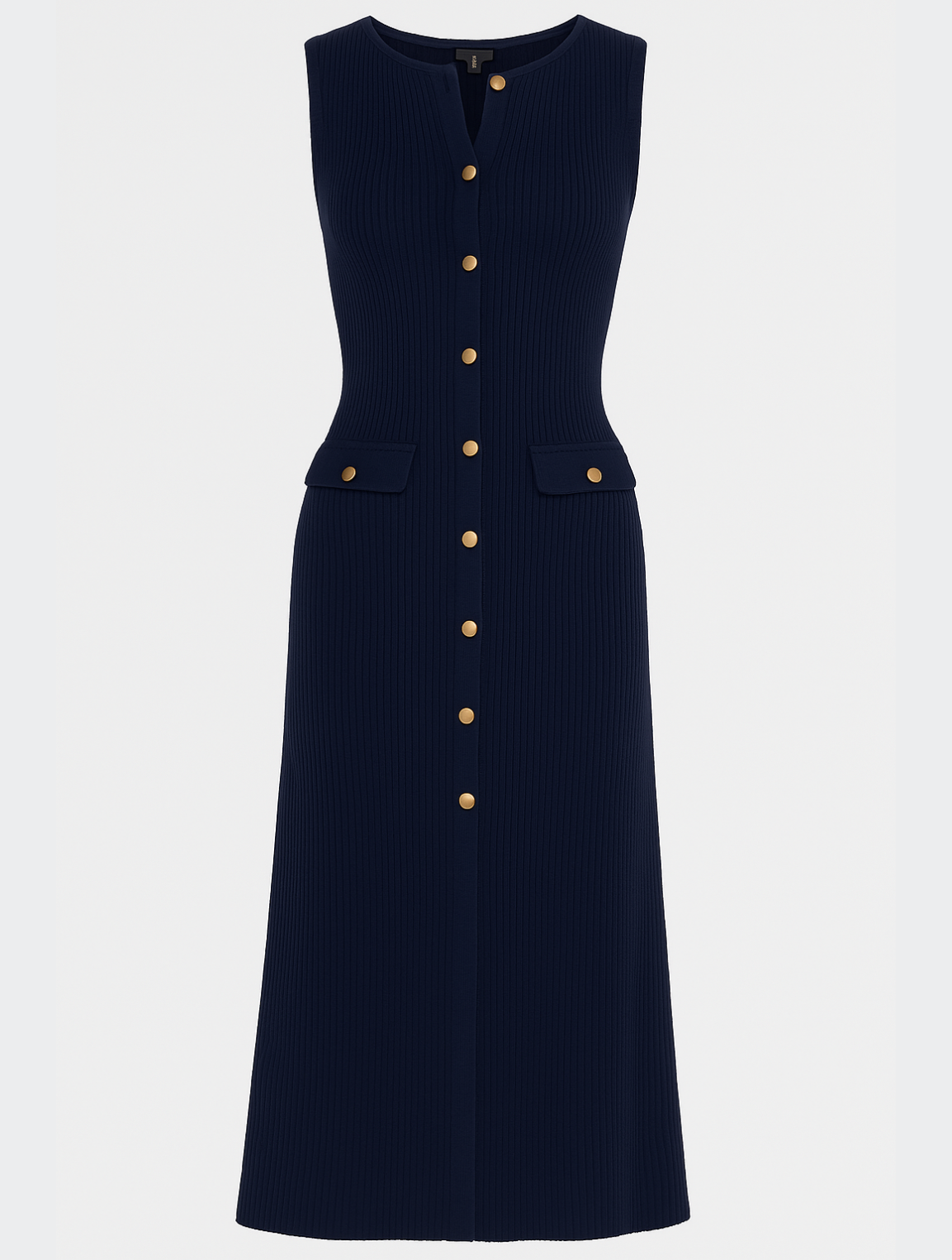 Women's Midi Dress Button Front
