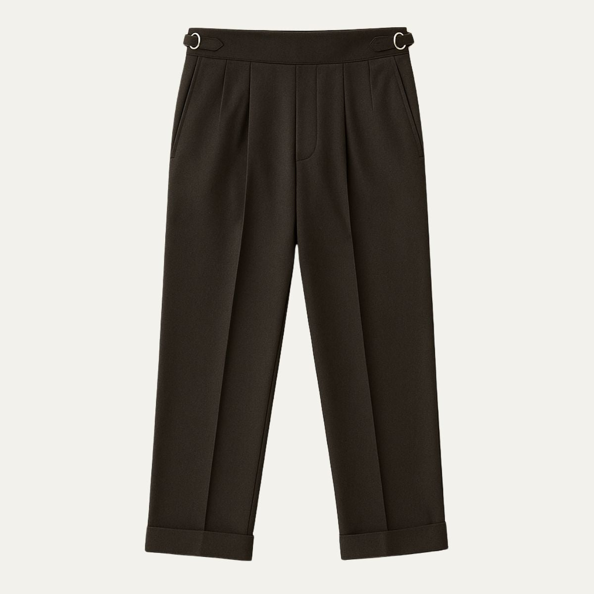 Hensley Men's High Waist Wool Pants - Fashinoza