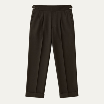 Hensley Men's High Waist Wool Pants - Fashinoza