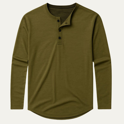 Men's Long Sleeve Cotton Polo Shirt - Fashinoza
