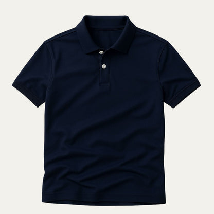 Men's Navy Blue Polo Shirt - Fashinoza