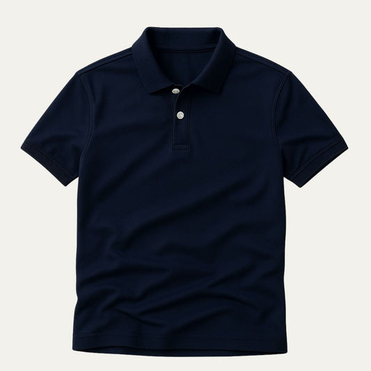 Men's Navy Blue Polo Shirt - Fashinoza