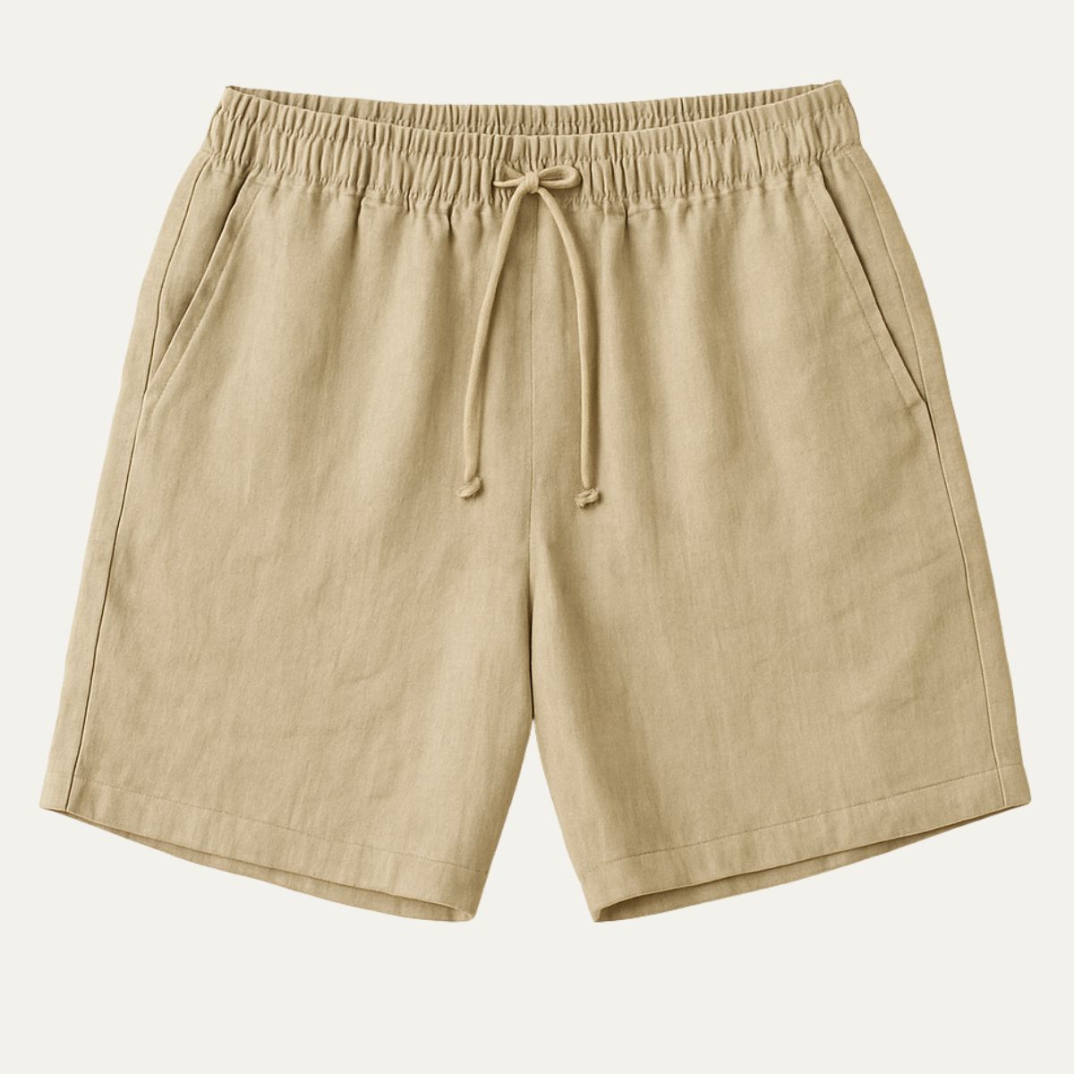 Men's Linen Beige Shorts