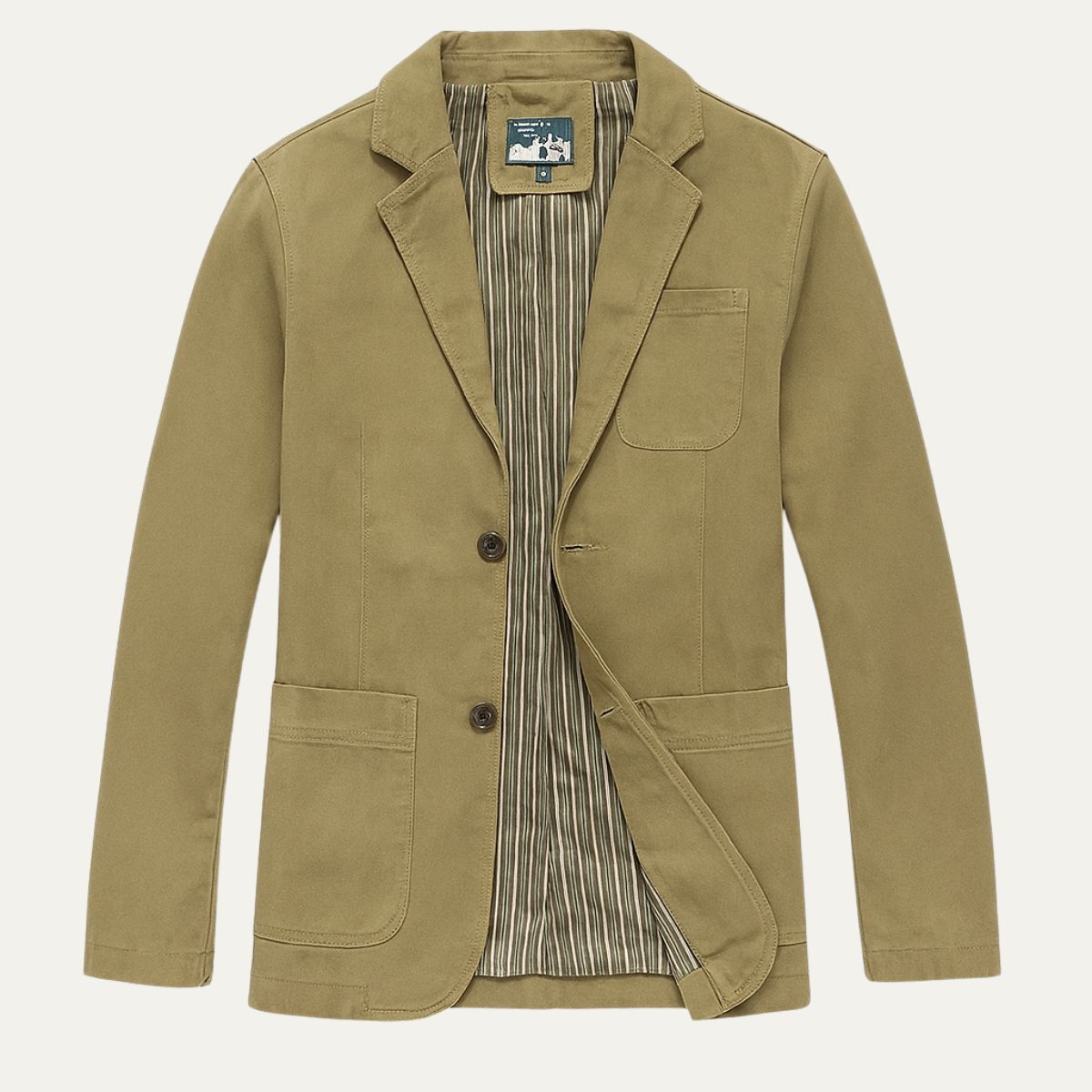 Men's Cotton Windbreaker Blazer With Pockets - Fashinoza