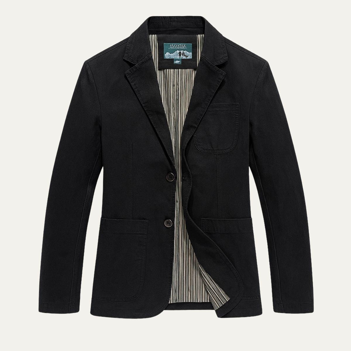 Men's Cotton Windbreaker Blazer With Pockets