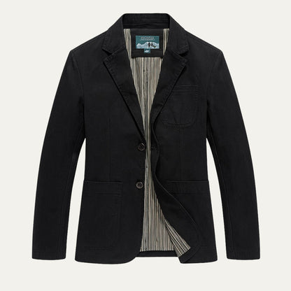Men's Cotton Windbreaker Blazer With Pockets