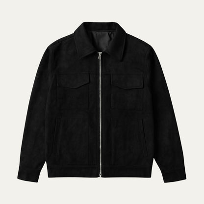 Men's Modern Suede Jacket - Fashinoza