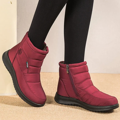 Women's Quilted Ankle Boots Fur Lined Non-Slip Sole