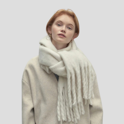 Women's Tassel Silk Scarf - Fashinoza