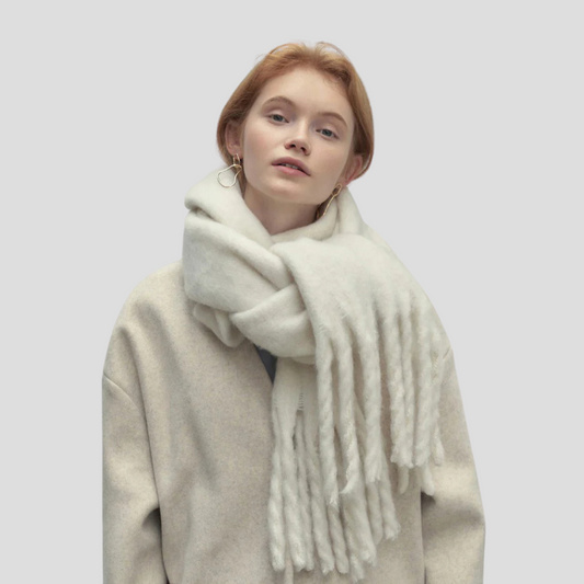 Women's Tassel Silk Scarf - Fashinoza