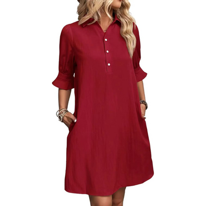 Women's Mini Dress Button Front