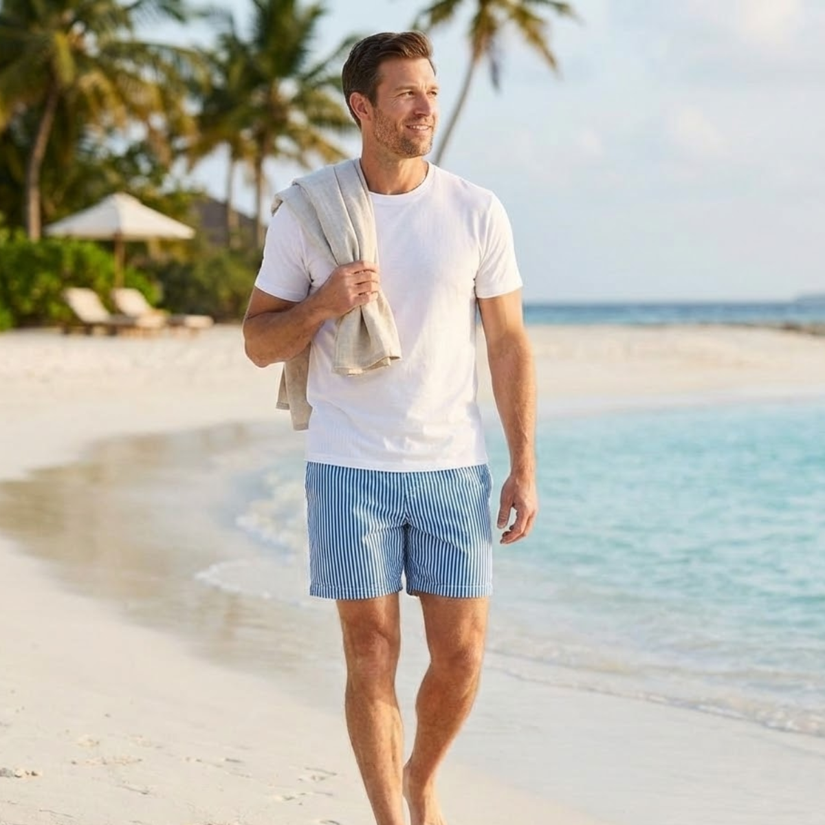 Men's Swim Shorts Drawstring Waist