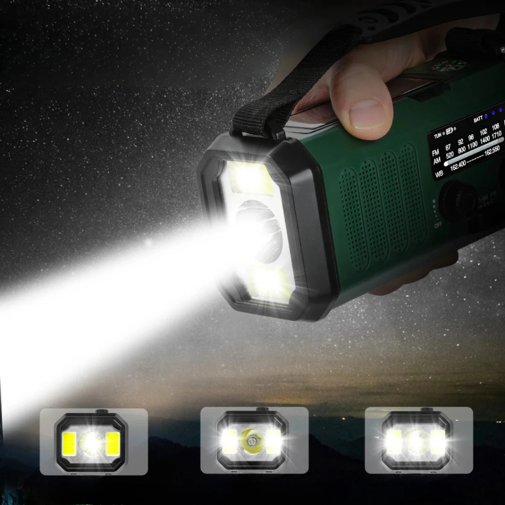 Hand Crank Solar Radio With Power Bank Function