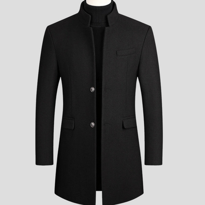 Men's Wool Blend Coat Classic Outerwear