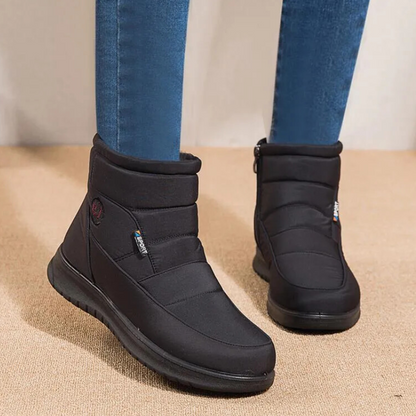 Women's Quilted Ankle Boots Fur Lined Non-Slip Sole