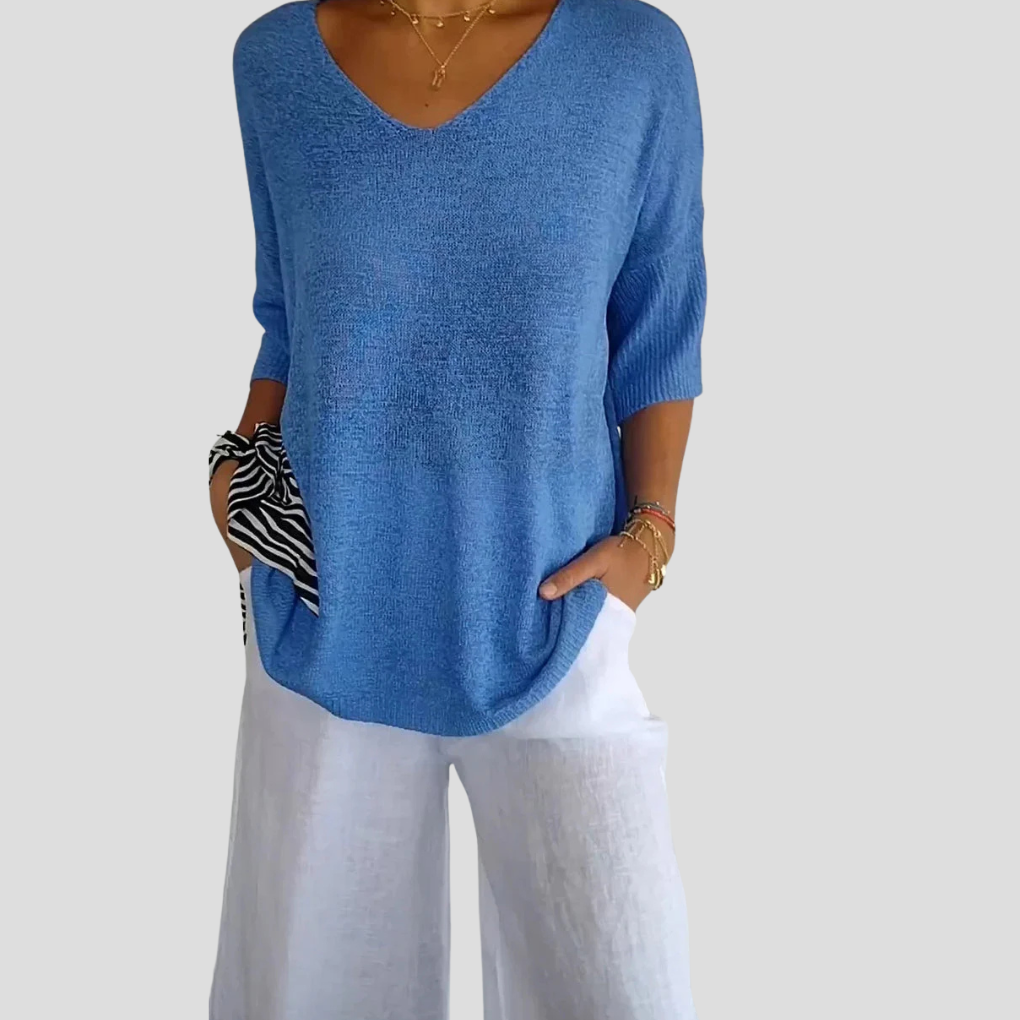 Women's V-Neck Knit Casual