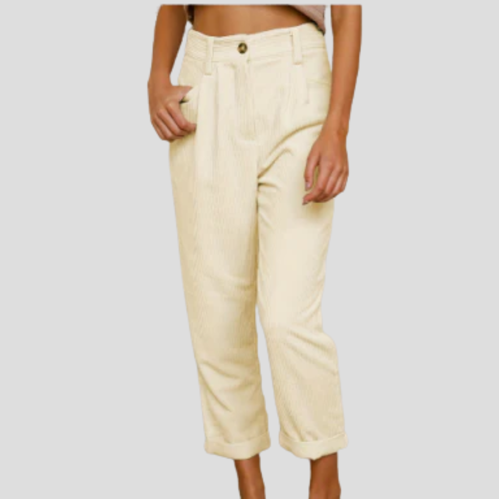Corduroy Trousers Casual Texture