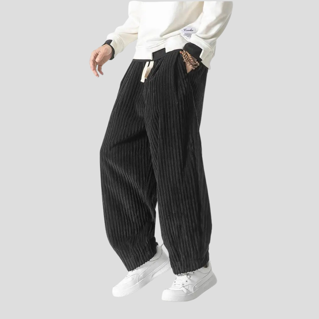 Men's Straight Leg Cotton Trousers