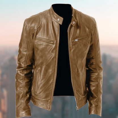 Men's Leather Jacket Elegant Everyday Wear