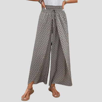 Geometric Print Trousers - Fashinoza