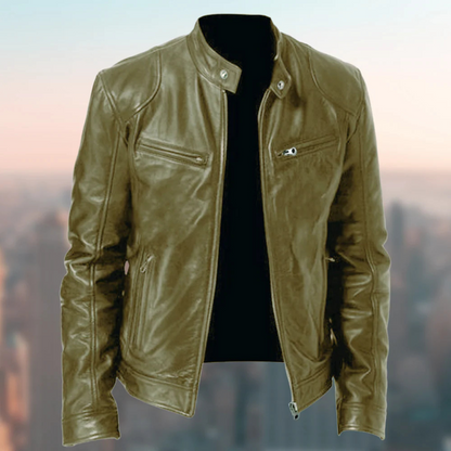 Men's Leather Jacket Elegant Everyday Wear