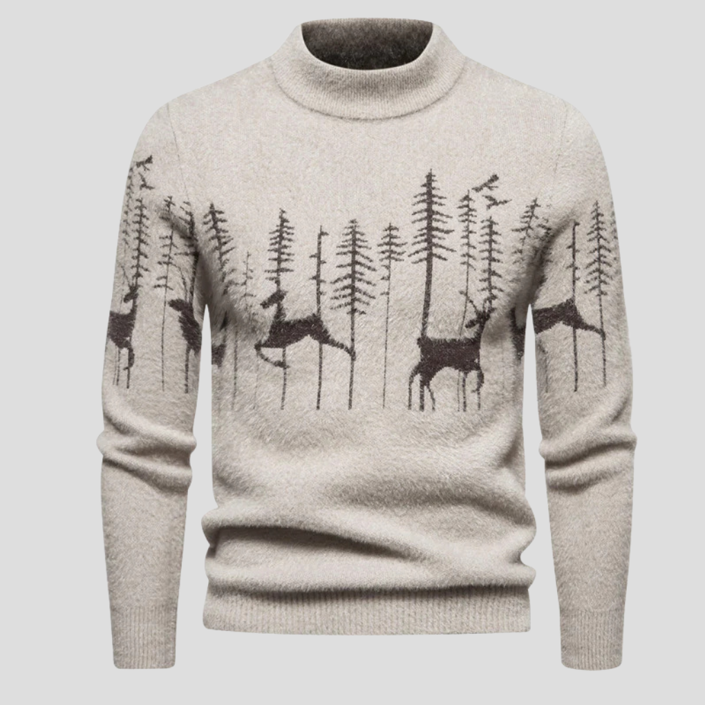 Men's Christmas Sweater Holiday Style Red - Fashinoza