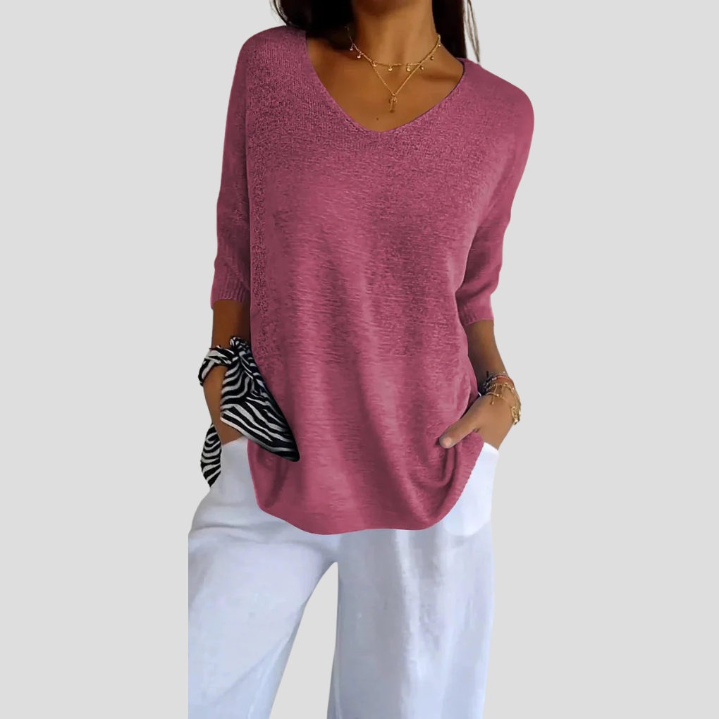 Women's V-Neck Knit Casual