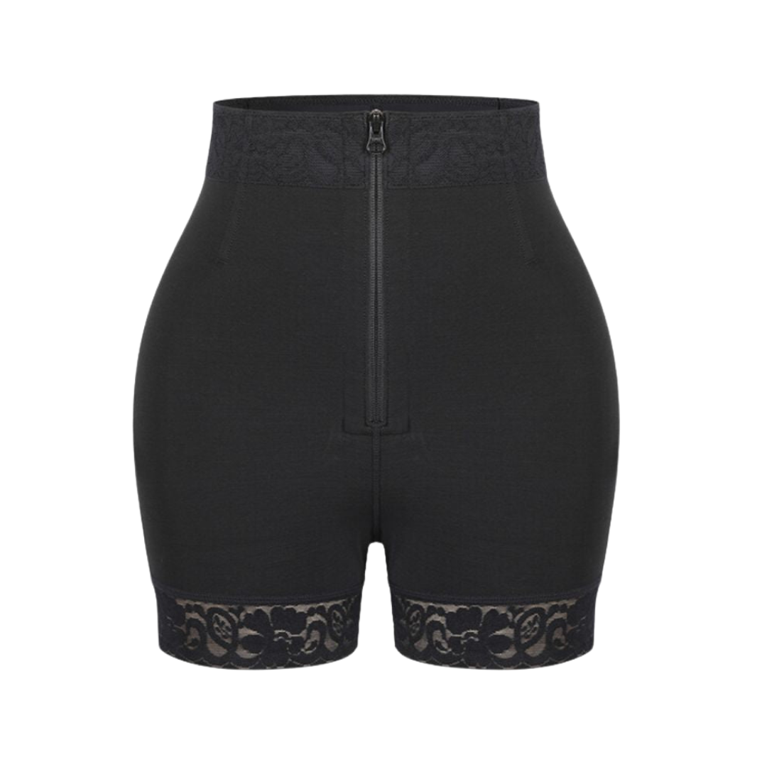 Women's High Waist Shapewear Shorts Zipper Closure - Fashinoza
