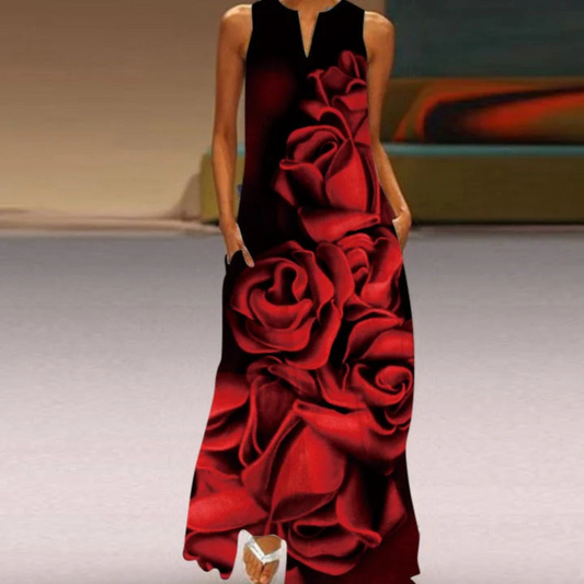 Women's Sleeveless Elegant Dress - Fashinoza