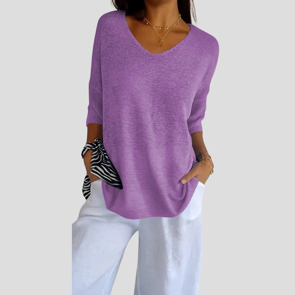 Women's V-Neck Knit Casual