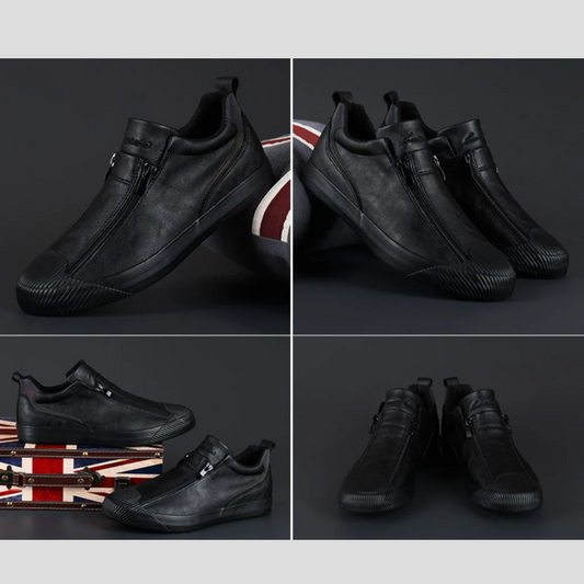 Men's Formal Leather Dress Shoes Black - Fashinoza