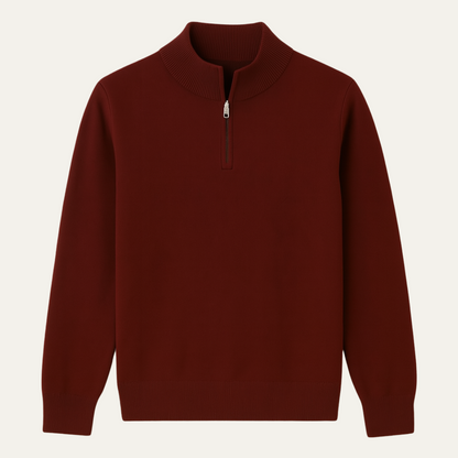 Men's Navy Blue Half-Zip Sweater