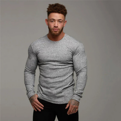 Men's Knit Crewneck Sweater Casual Cotton