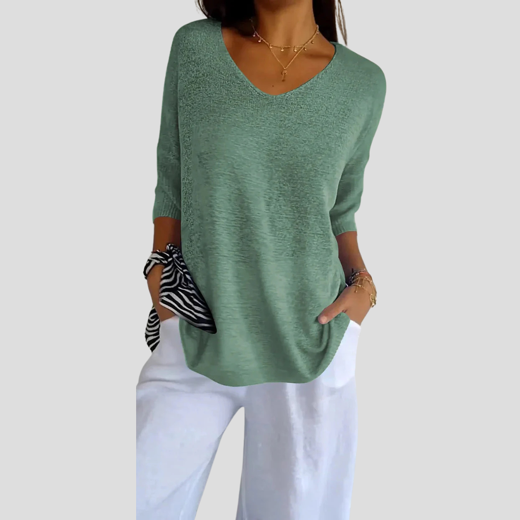 Women's V-Neck Knit Casual