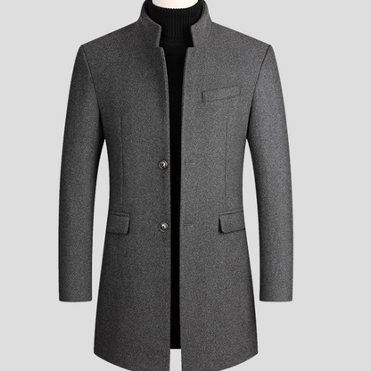 Men's Wool Blend Coat Classic Outerwear