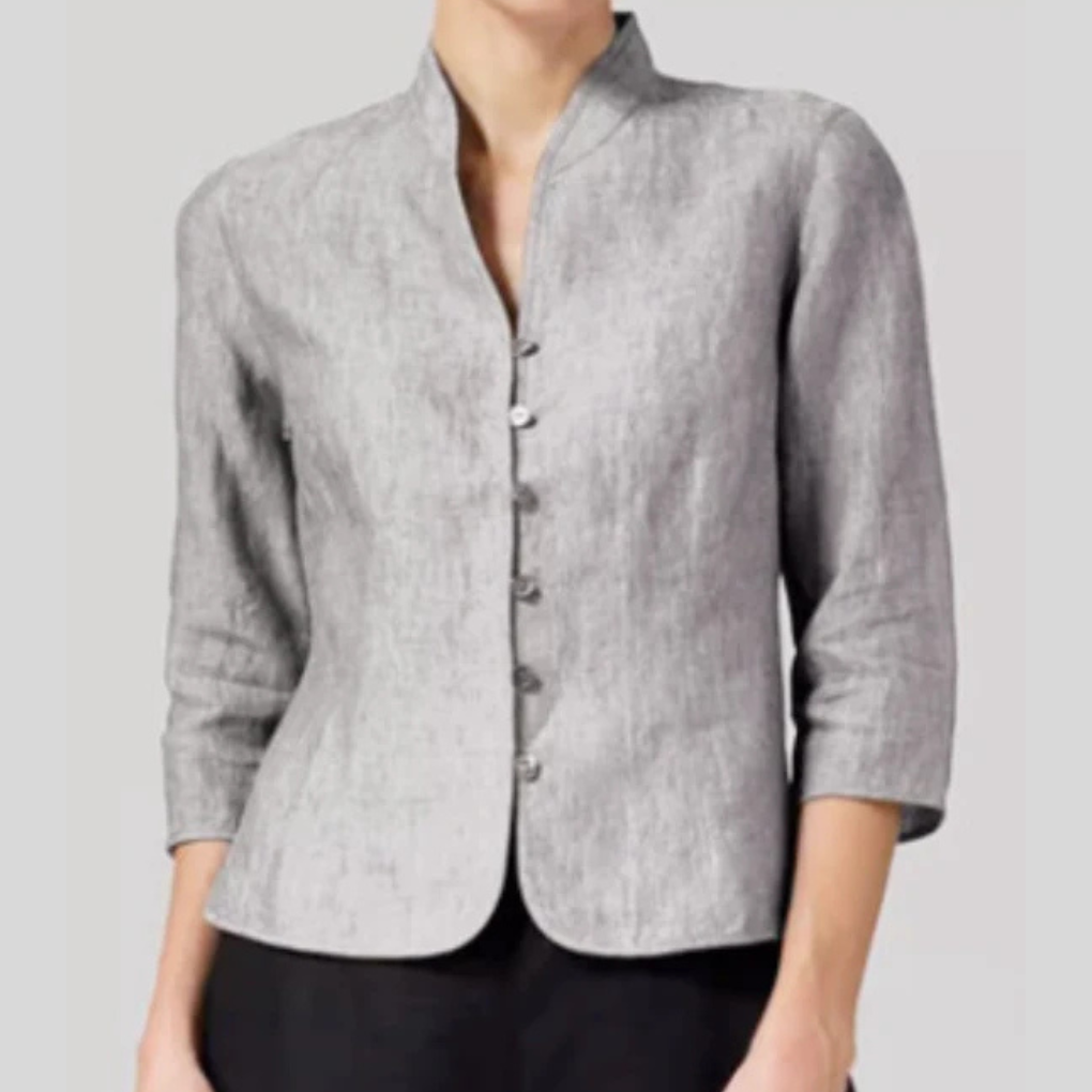 Women's Stand Collar Blouse Chic Details - Fashinoza