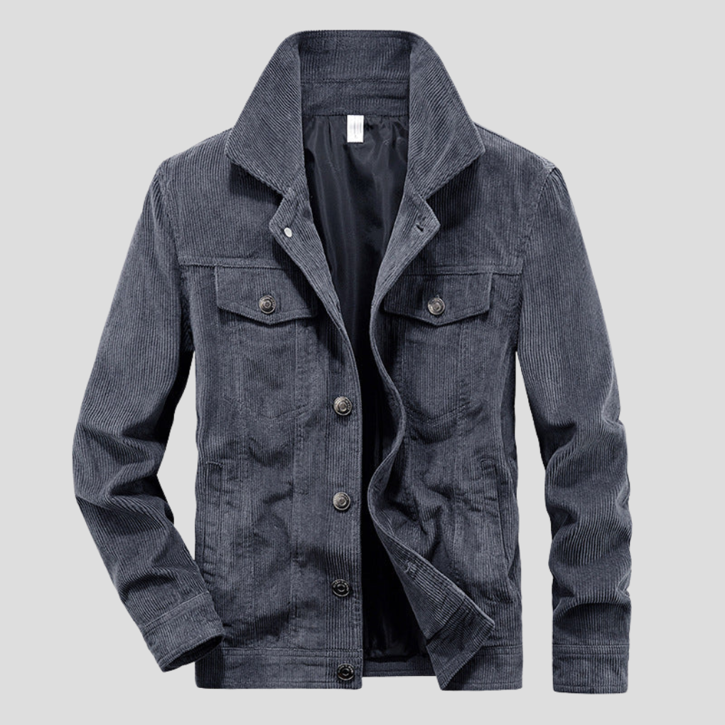 Men's Corduroy Jacket Thin Cut Streamlined Style
