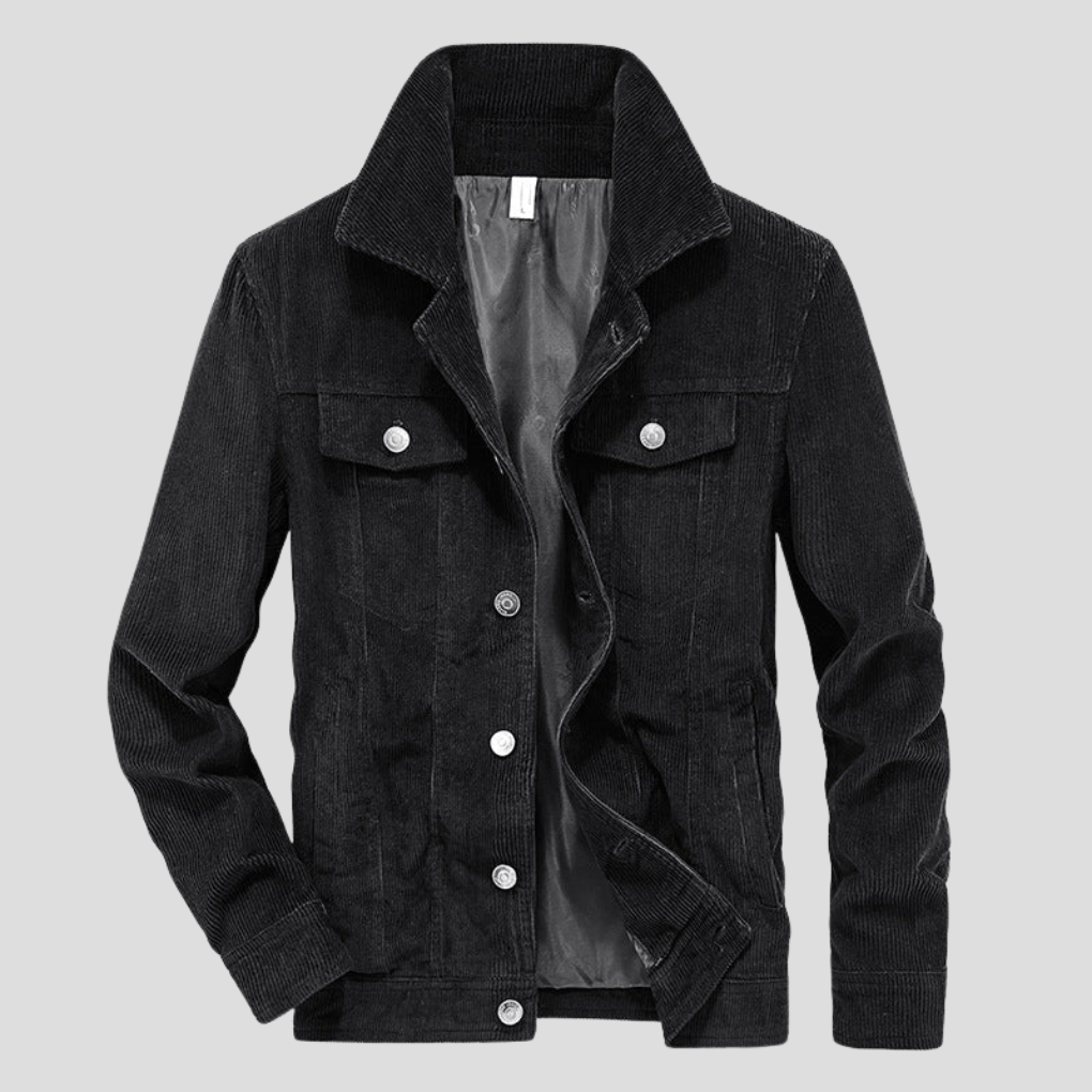 Men's Corduroy Jacket Thin Cut Streamlined Style