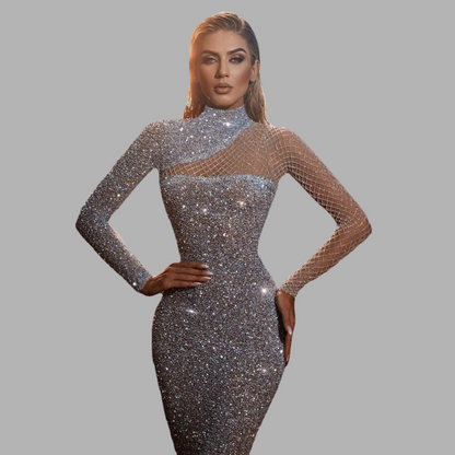 Women's Off-Shoulder Sequin Dress Glamorous - Fashinoza