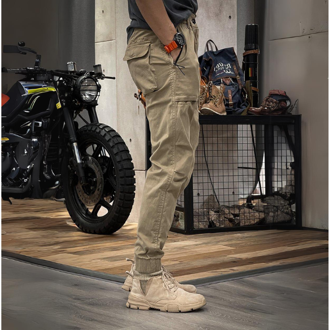 Men's Cargo Pants Stretch Fabric Rugged Comfort