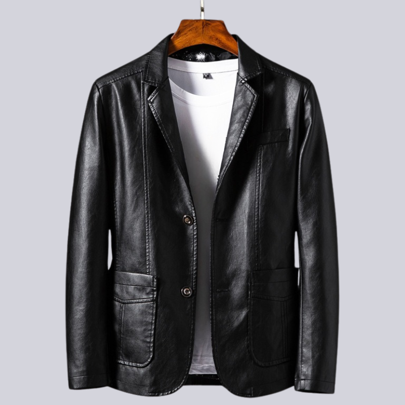 Nightride Leather Biker Jacket - 
Fashinoza