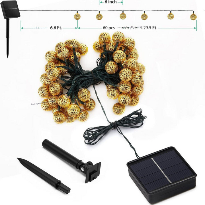 Moroccan Solar String Lights Water-Resistant