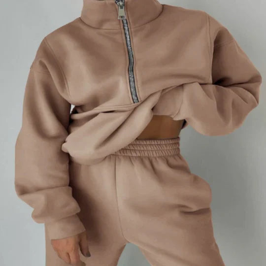 Elsiem Women's Zipper Tracksuit - 
Fashinoza