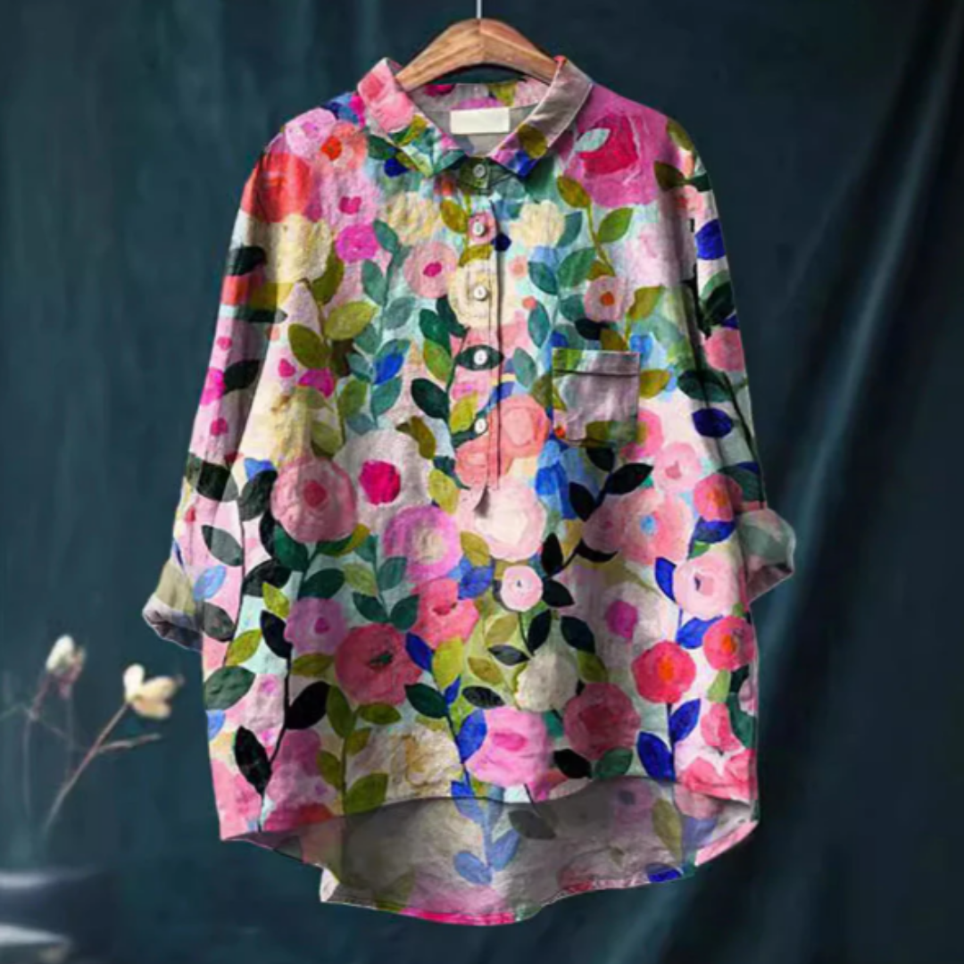 Bertan Women's Floral Print Blouse - Fashinoza