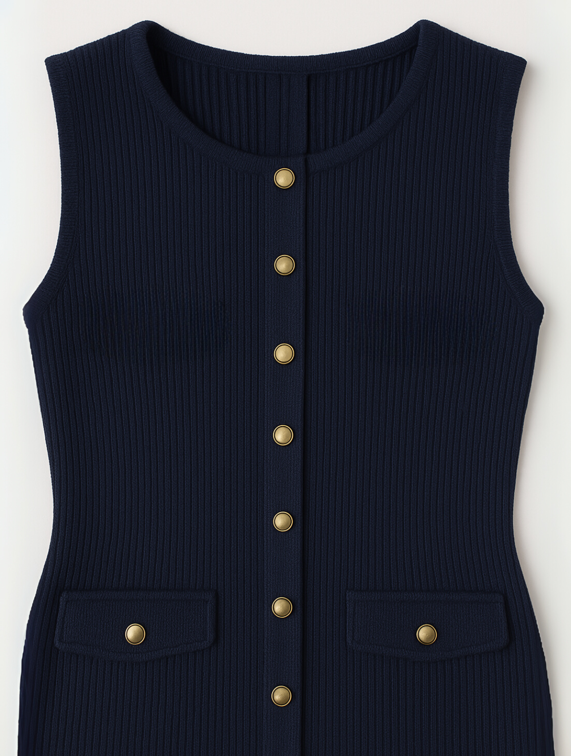 Women's Midi Dress Button Front