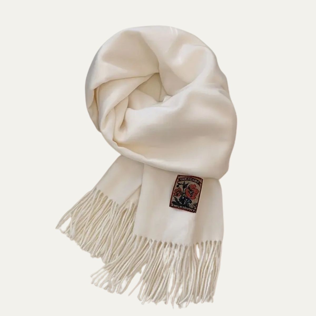 Men's Cashmere Merino Scarf White - Fashinoza