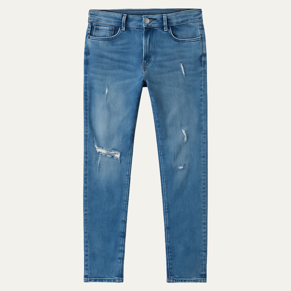 Men's Slim Fit Distressed Skinny Jeans Stretch Denim - Fashinoza