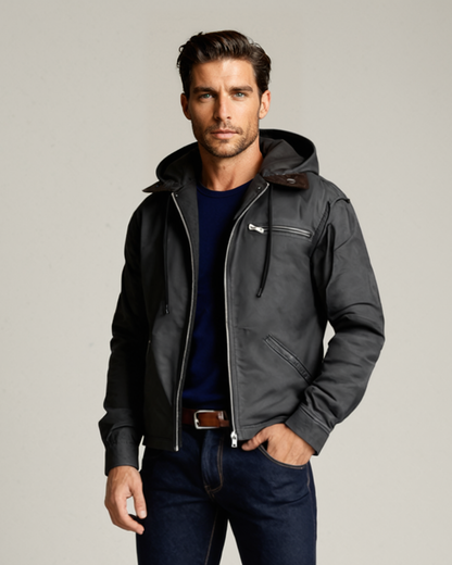 Northcrest Men's Fleece Lined Hooded Winter Jacket